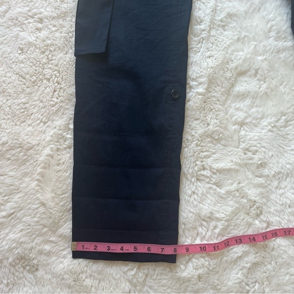 Theory Potter TS Navy Linen Cargo Pants Sz 8 - Picture 11 of 11